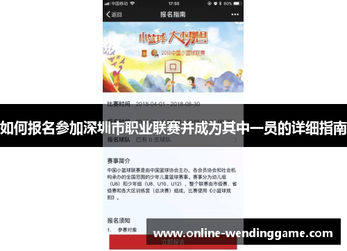 如何报名参加深圳市职业联赛并成为其中一员的详细指南